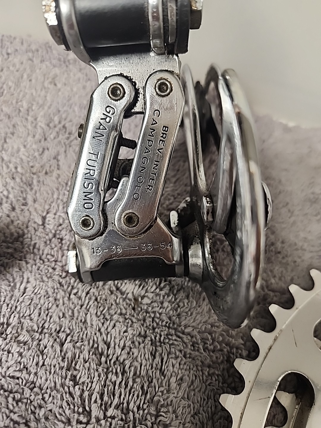 Vintage Rare Campagnolo Gran Sport Crank 3-Arm Steel, Derailleurs And Shifters.