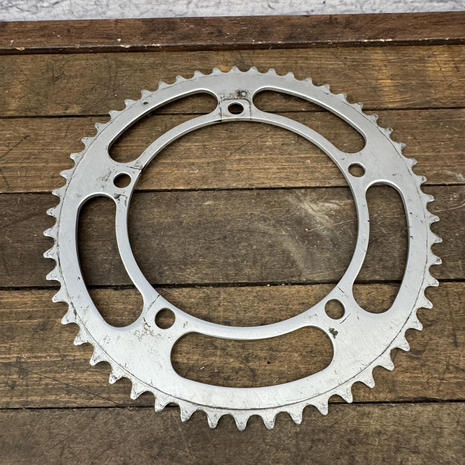 Vintage Campagnolo 53T Chainring 144 BCD 5-Bolt Road Bike Track Silver Crank