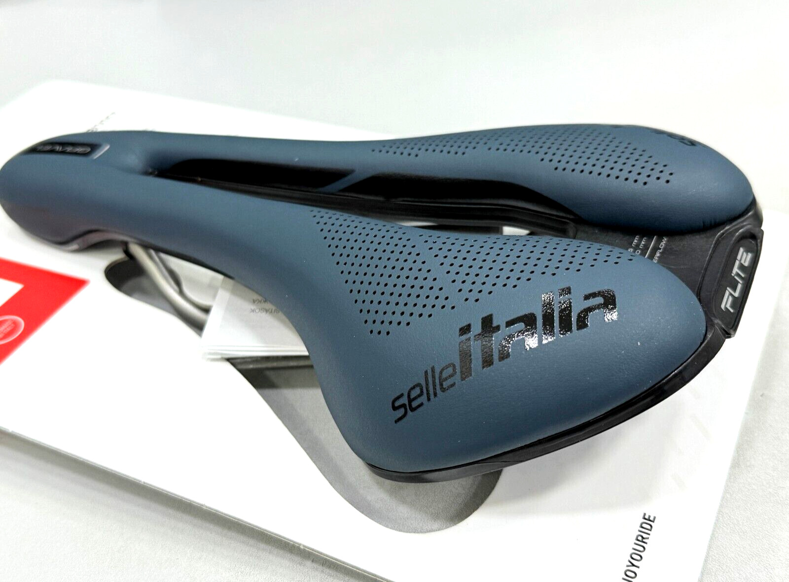 Selle Italia Flite Boost Gravel Ti316 Superflow S3 135x250mm Saddle Blue Granit