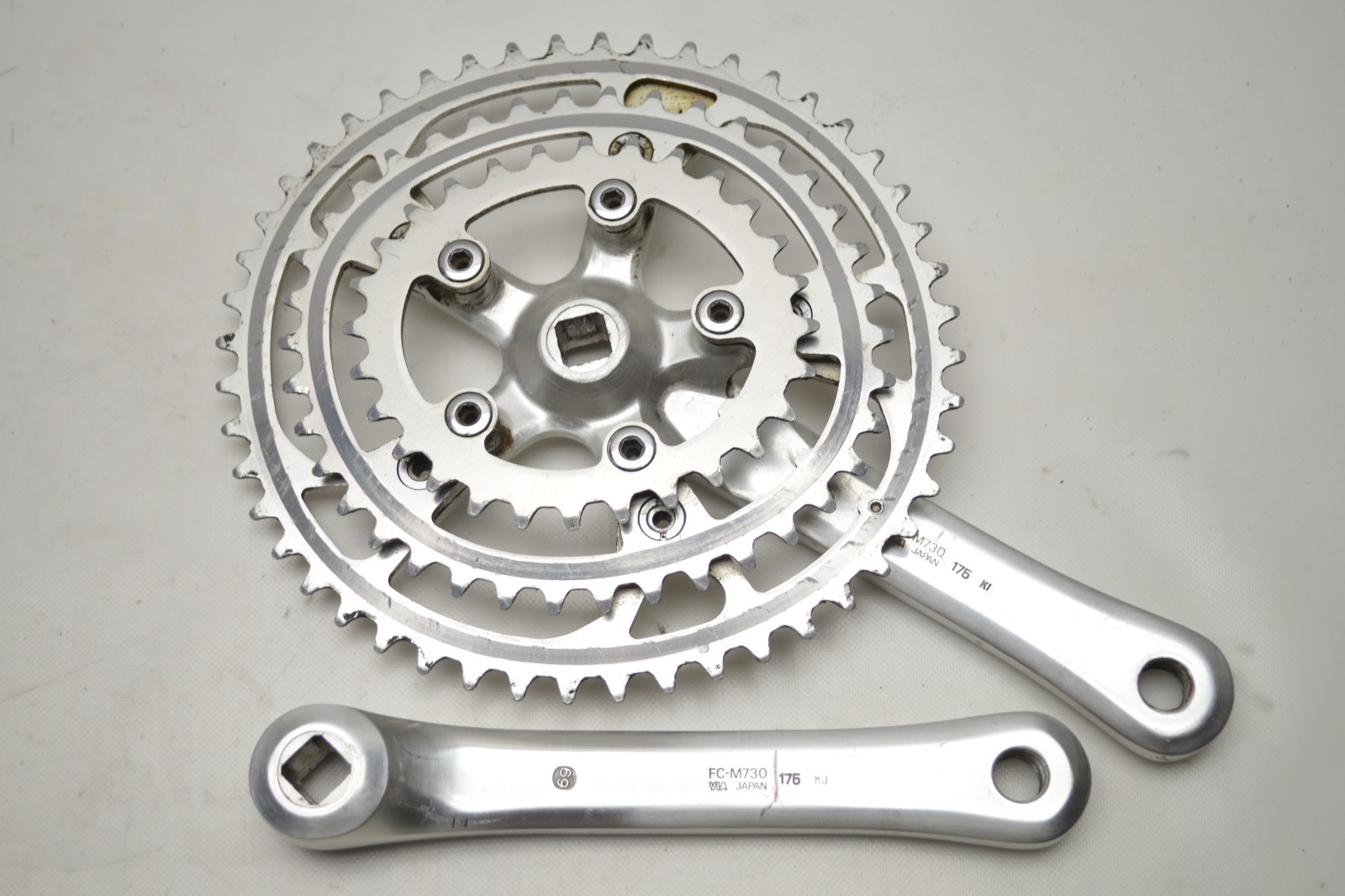SHIMANO DEORE XT BICYCLE 175 MM BIOPACE-48/38/28 TOOTH JIS CRANKSET FC-M730