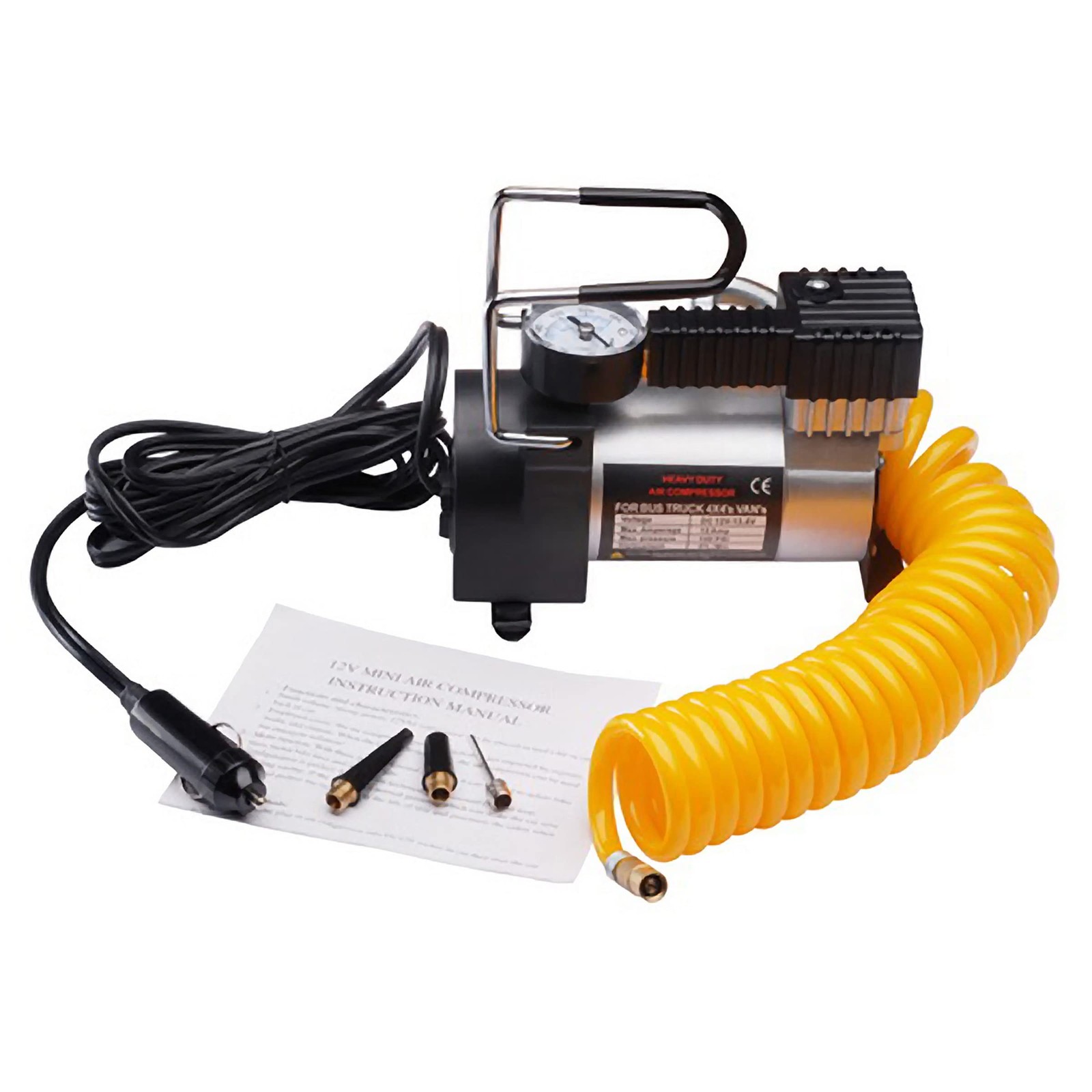 RAD Sportz 12 Volt Electric Tire Air Pump with Gauge for Bike/Auto