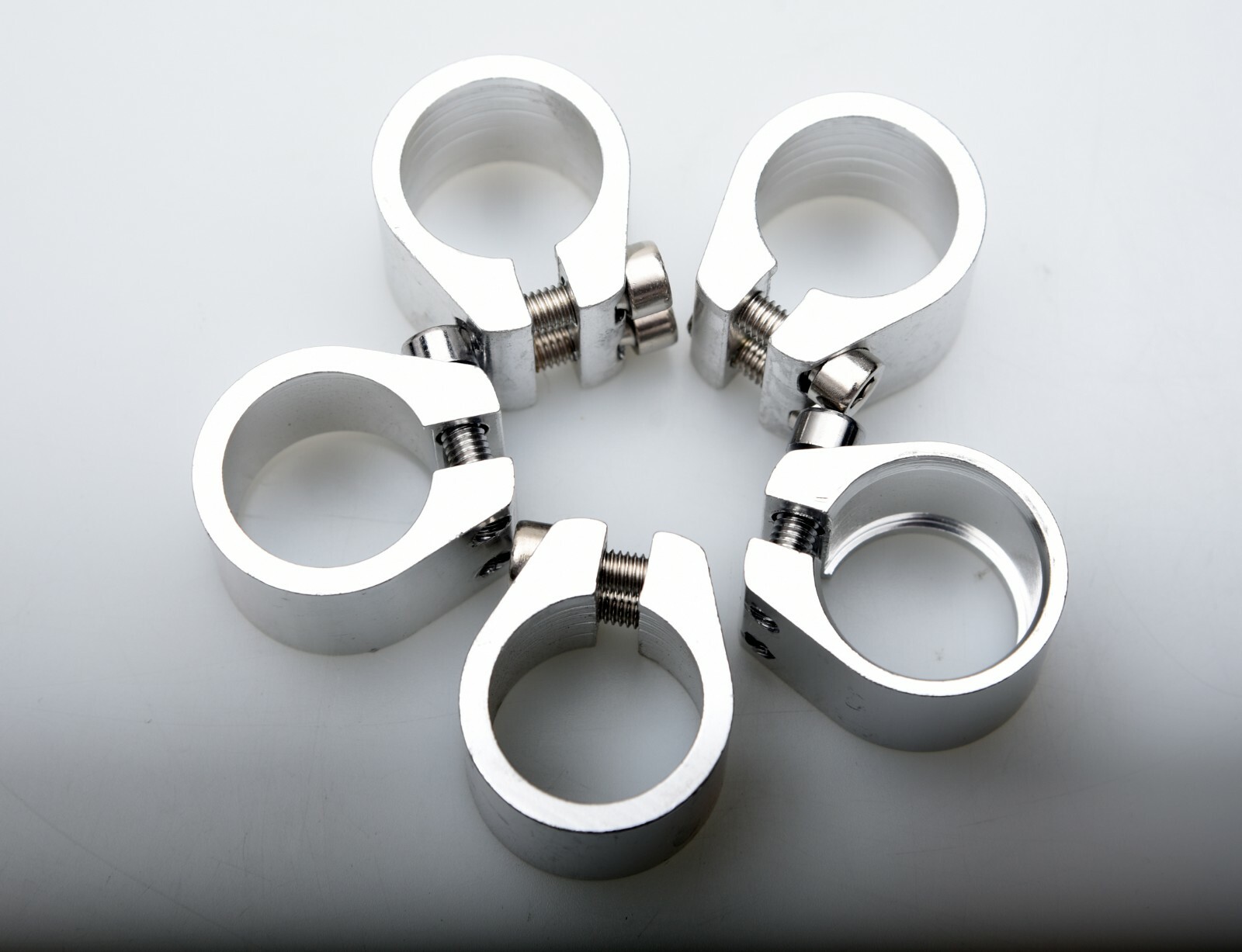 5pcs Bicycle 25.4mm Clamp Bike Seat Post Seatpost BMX Collar double screws