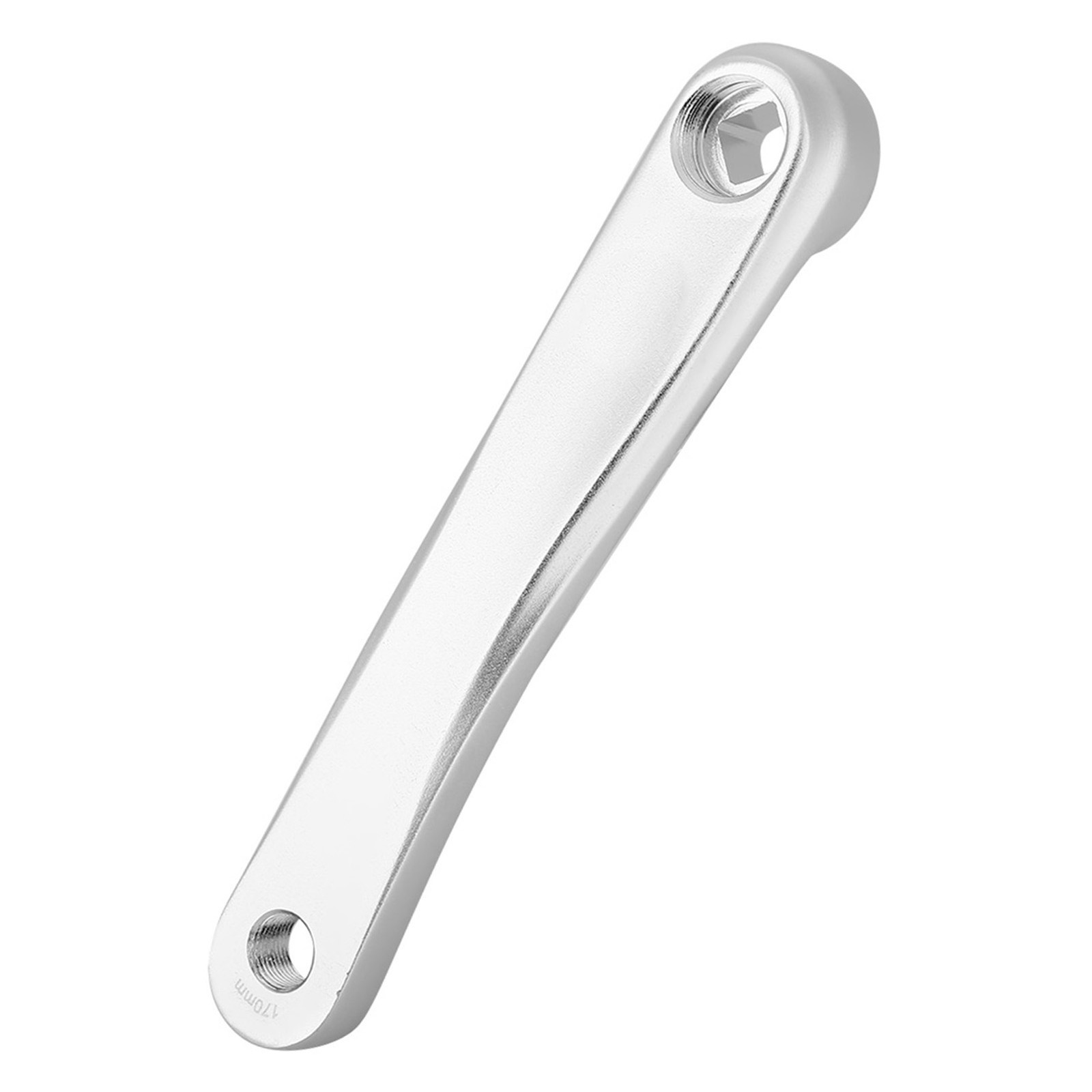 170mm Bike Aluminum Alloy Left Single Chain Crank Arm (Silver Rhombic Hole)