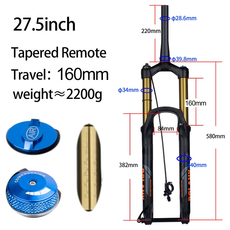 XC DH AM Mountain Bike Suspension Fork 175mm Travel Fork Thru Axle Boost Fork