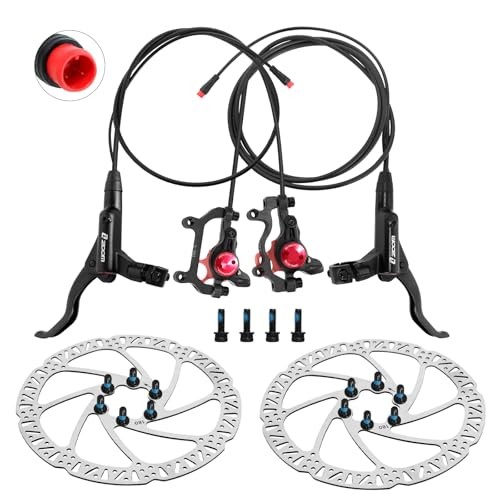 Z00M HB875E Ebike Hydraulic Disc Brake Set, Ebike Brakes+2*180mm Rotors