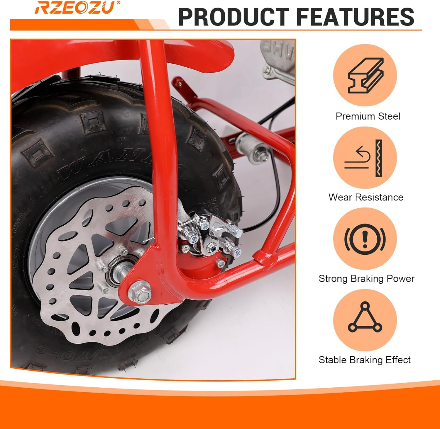 Mini Bike Disc Brake Kit with 180Mm Brake Rotor Compatible with Coleman Minibike
