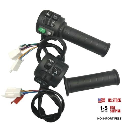 Fardriver Hall Type Twist Throttle Set,Three Speed/Reverse/Parking/Horn/Light