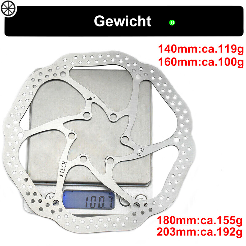 For Avid MTB Bike 140/160/180/203mm Stainless Rotor Disc Bike Brake Rotor+6 bolt