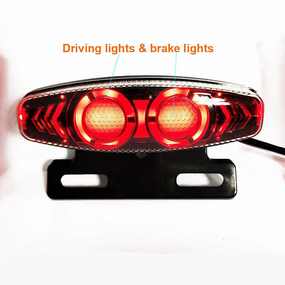 12V-60V E-bike Headlight Tail Rear Warning Light LED Brake Spotlight Cycling
