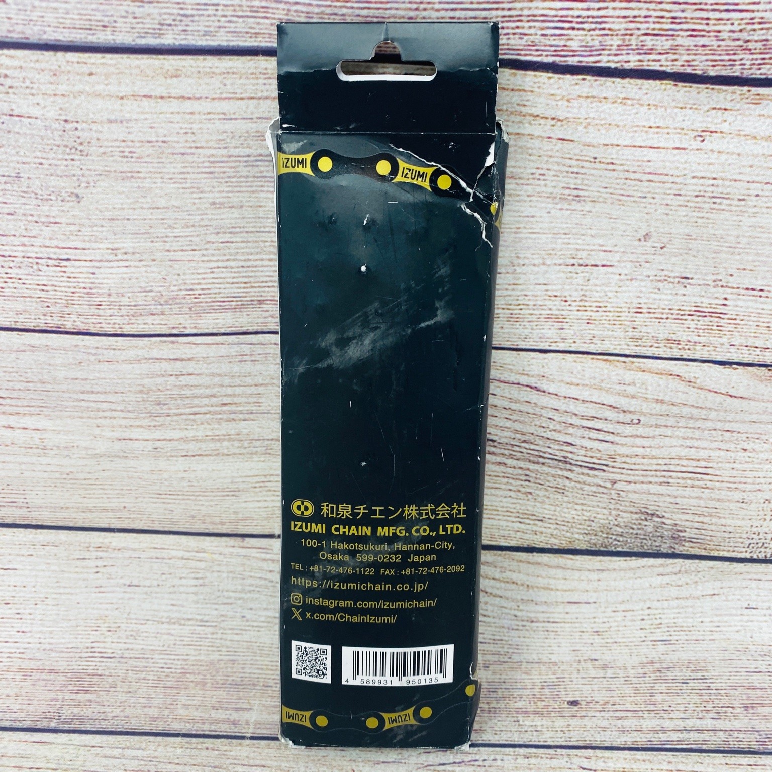 IZUMI Jet Black Bicycle Chain 1/2″ x 1/8″ Single Speed Made in Japan – New!