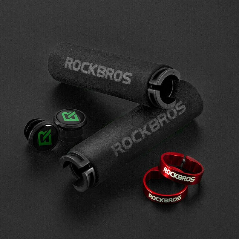Bicycle Handlebar Grips Soft Silicone Sponge Cycling MTB BMX Road Bike ROCKBROS