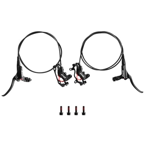 Z00M HB876 4-Pistons Hydraulic Disc Brake Set, MTB Front+Rear Brake-Black
