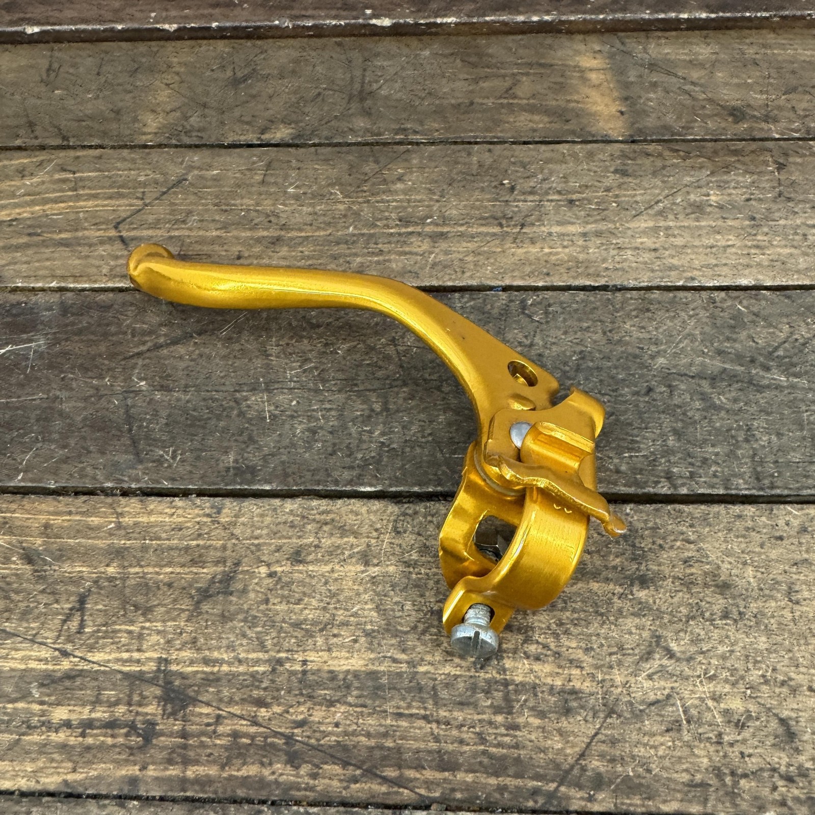 Vintage Weinmann BMX Brake Lever LEFT Gold NOS Prebent 1982 4-Finger 80s 82
