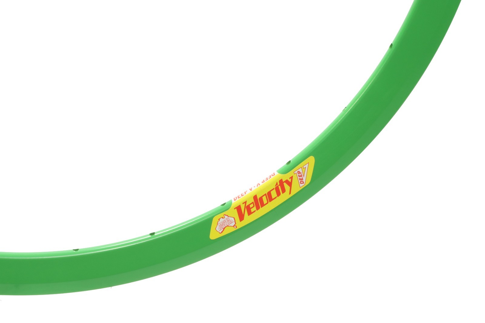 Velocity Deep V Alloy Rim 700c 32H Lime Green NMSW Australia Road Bike NEW NOS