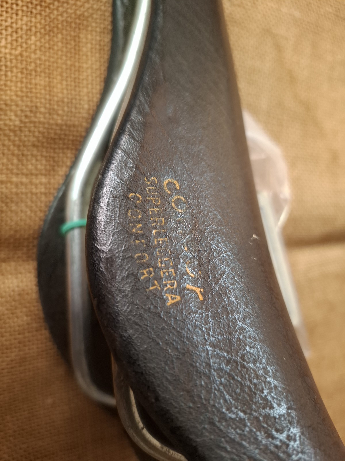 Vintage Concor Supercorsa Superleggera Confort Saddle Alloy Rails 290g. VGC