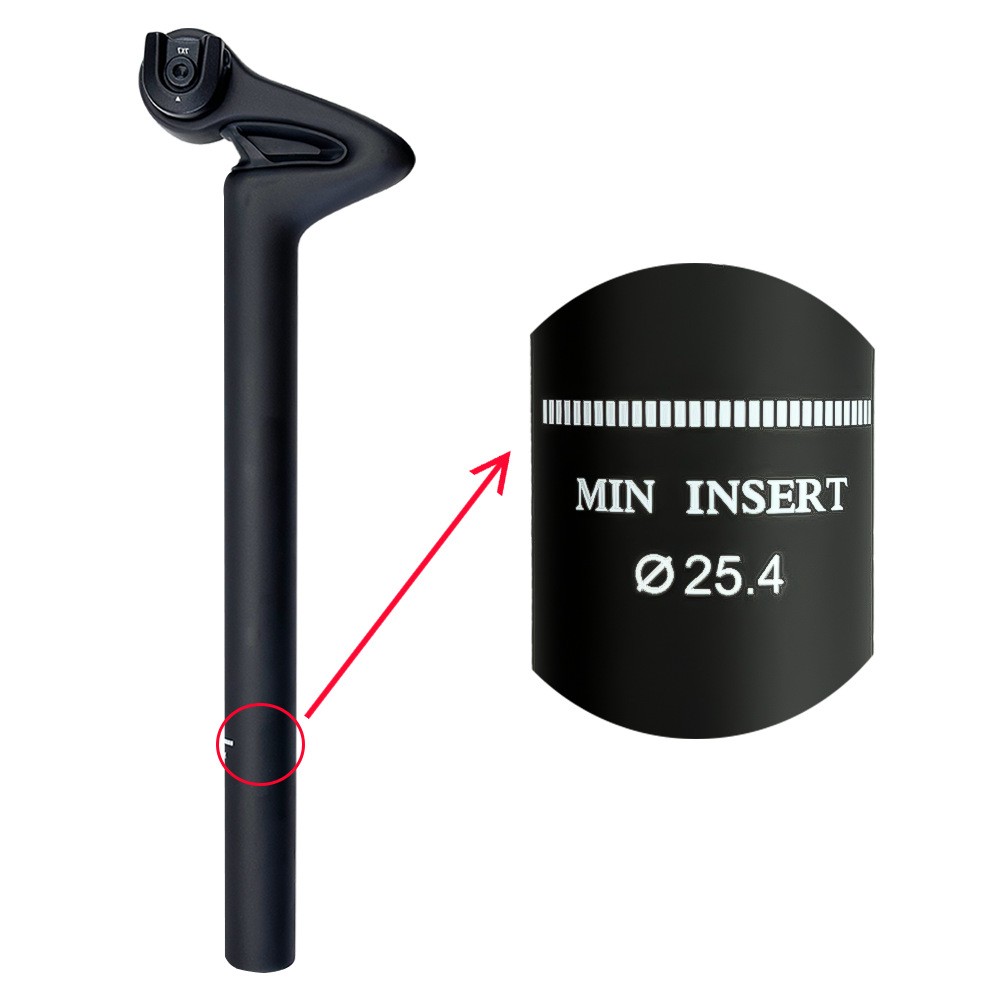 BALUGOE Full Carbon Fiber Seatpost Shock Absorbing MTB Road Bike Post