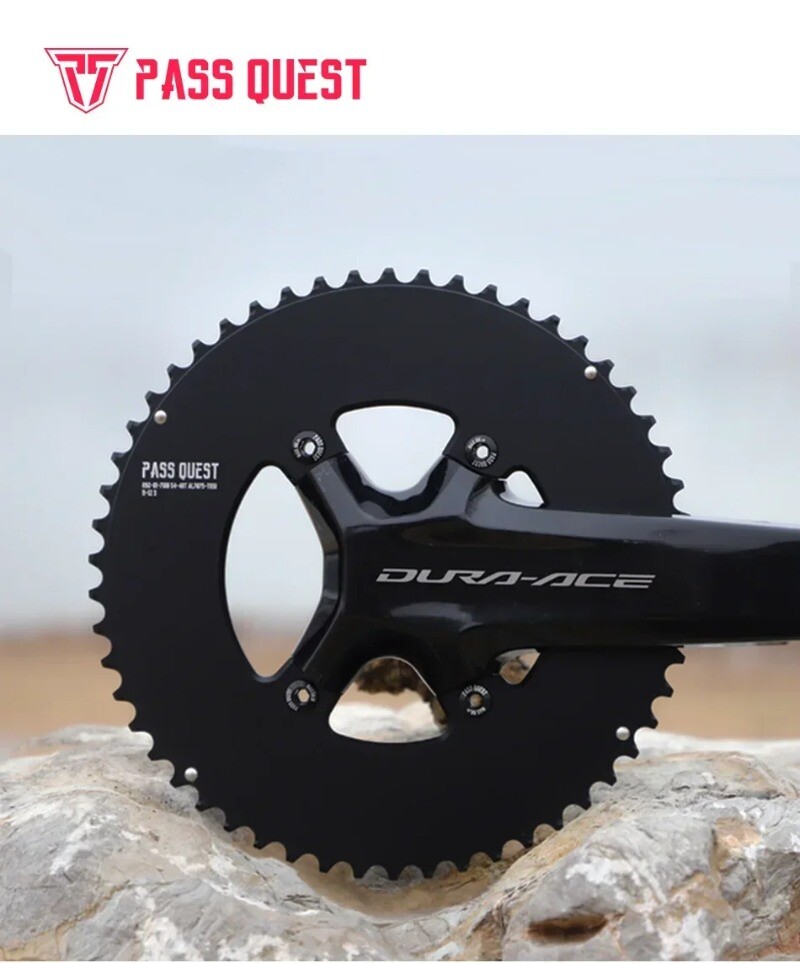 4 Bolts Round Chainwheel 110bcd Aluminum Double Chainring for Shimano 54T-33T