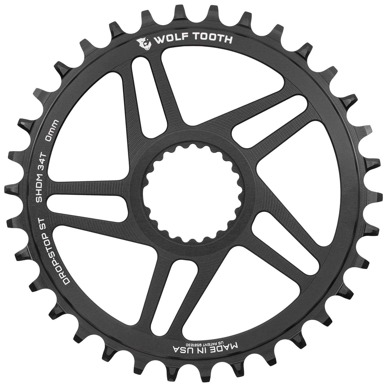 Wolf Tooth Drop-Stop ST 38T Direct Mount Chainring | 7075-T6 Aluminum, 12-Speed