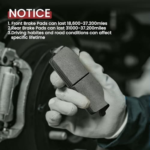 Rear Ceramic Brake Pads Set for 2007-2014 Cadillac Escalade, Chevy 1H 2166