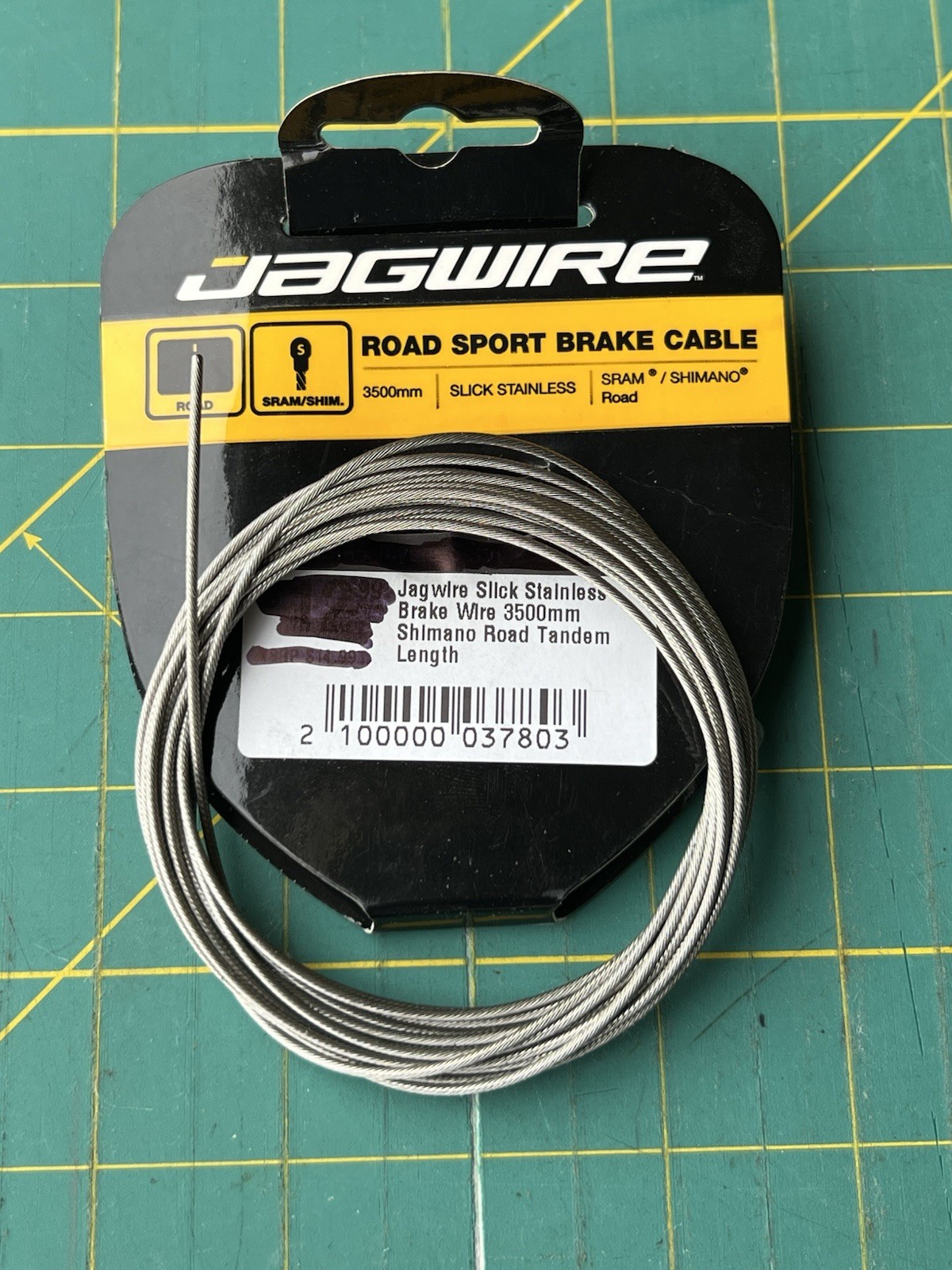Jagwire Slick Stainless Shimano SRAM Road Brake Cable Tandem Length 3500mm