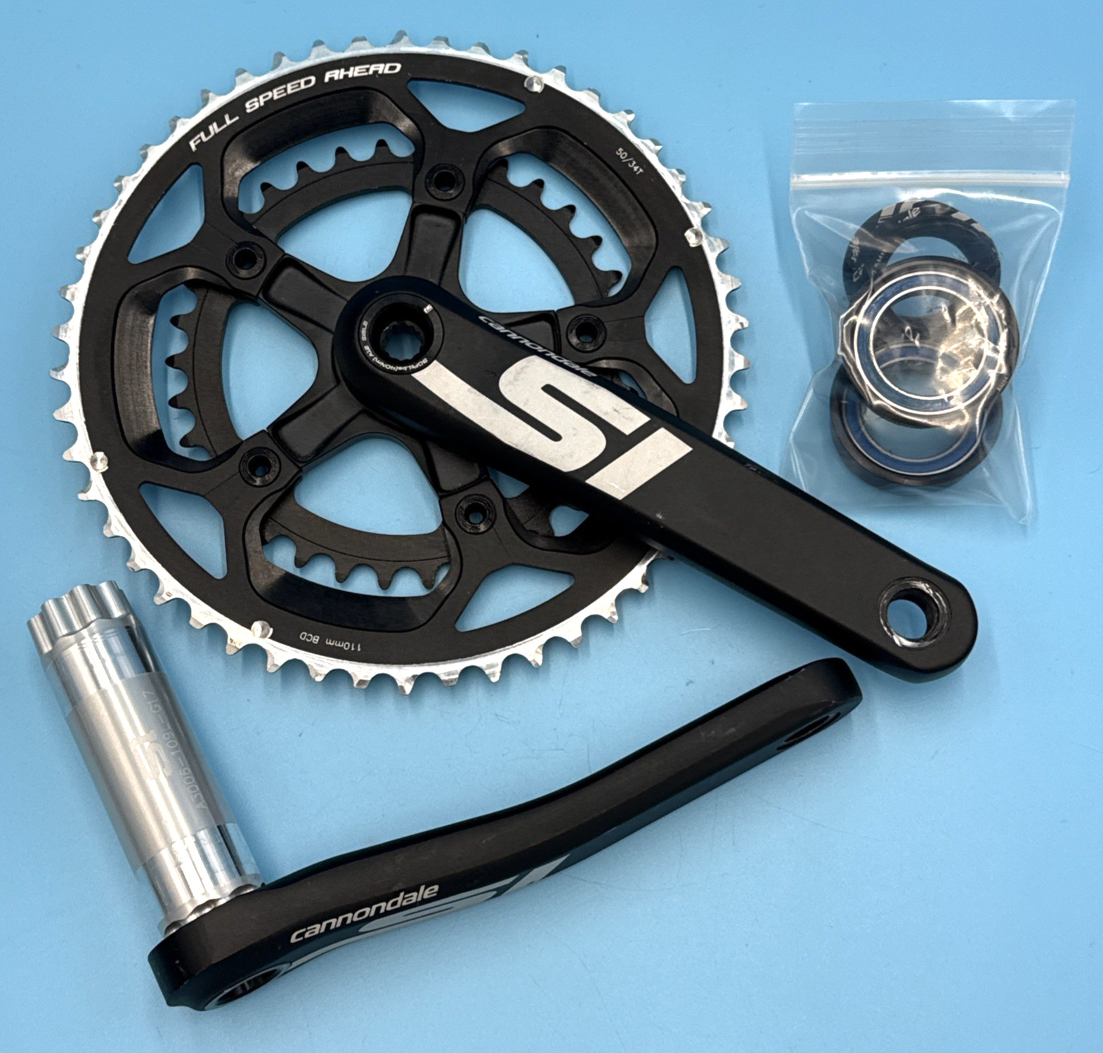 Cannondale Si 165mm Alloy Compact 50/34t Crank BB30 FSA NEW from NEW BIKE CK141