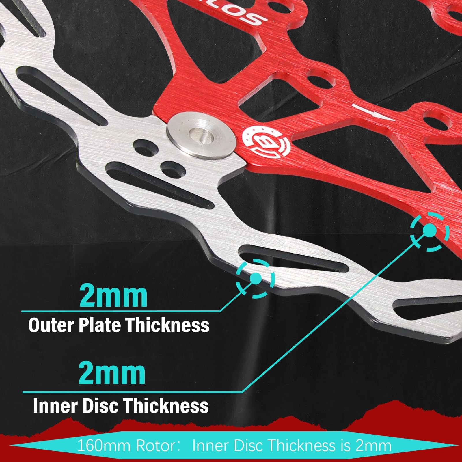 160mm 180mm 203mm Floating Disc Brake Rotor, Stainless Steel MTB Brakes Rotor…