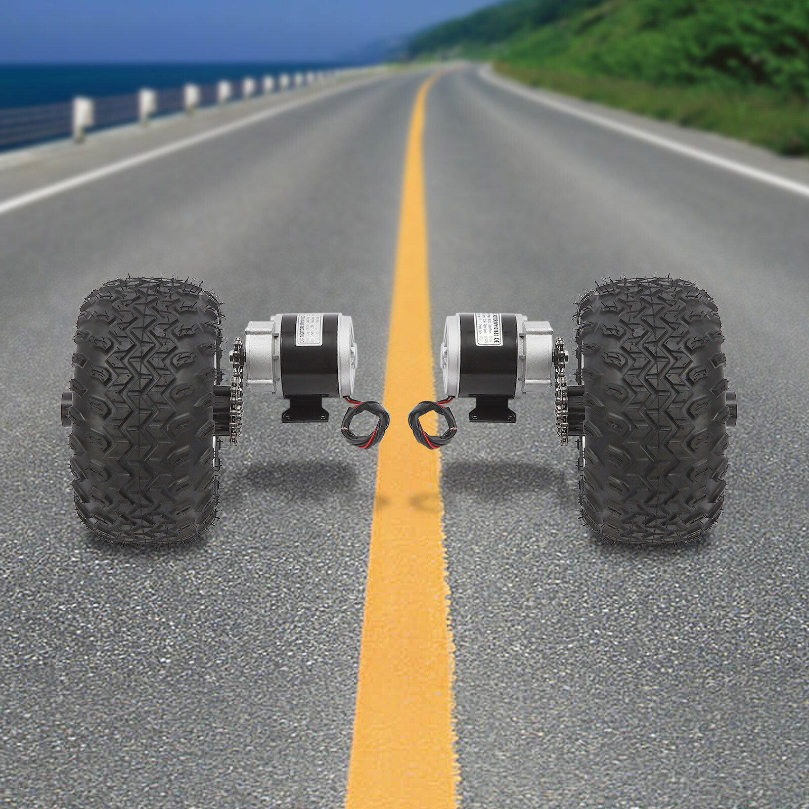 10″ Electric Scooter Beach Cart ATV Conversion Kit Motor Air Wheel Set 36V 350W