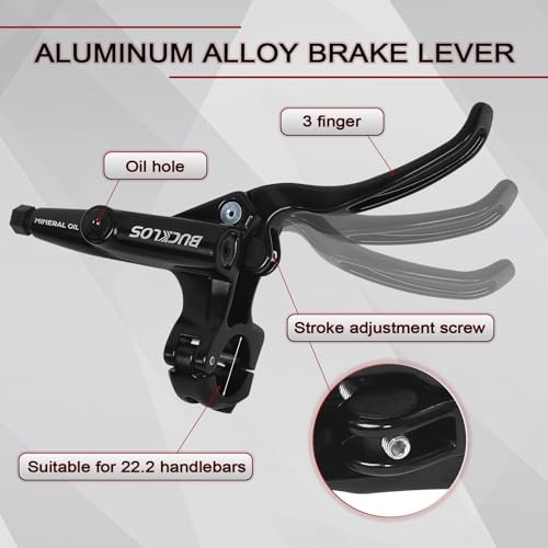 MTB 4 Pistons Hydraulic Disc Brake Set, Mountain Bike Left 850 mm Right Front