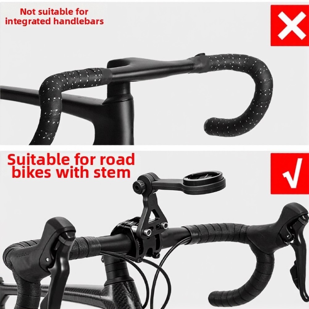 Extension Bracket for Bike Computer and Light Mount on Handlebar Stem 5-35mm
