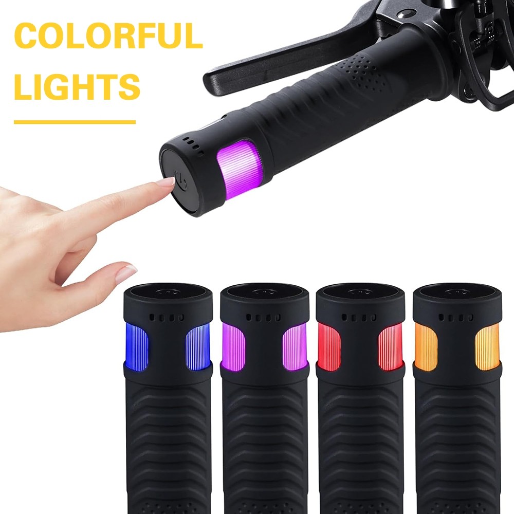 12 LED Models Rechargeable Handlebars Grips Shockproofed Bike Handlebars Grips