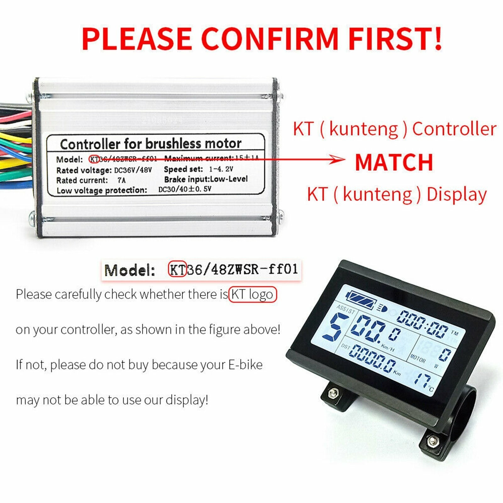 24/36/48V KT-LCD3 Display Meter Control Panel For Ebike Electric Bicycle Scooter