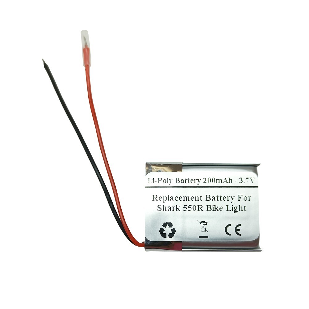 200mAH 3.7V Replacement Battery for Shark 550R Bike Light, PL552025