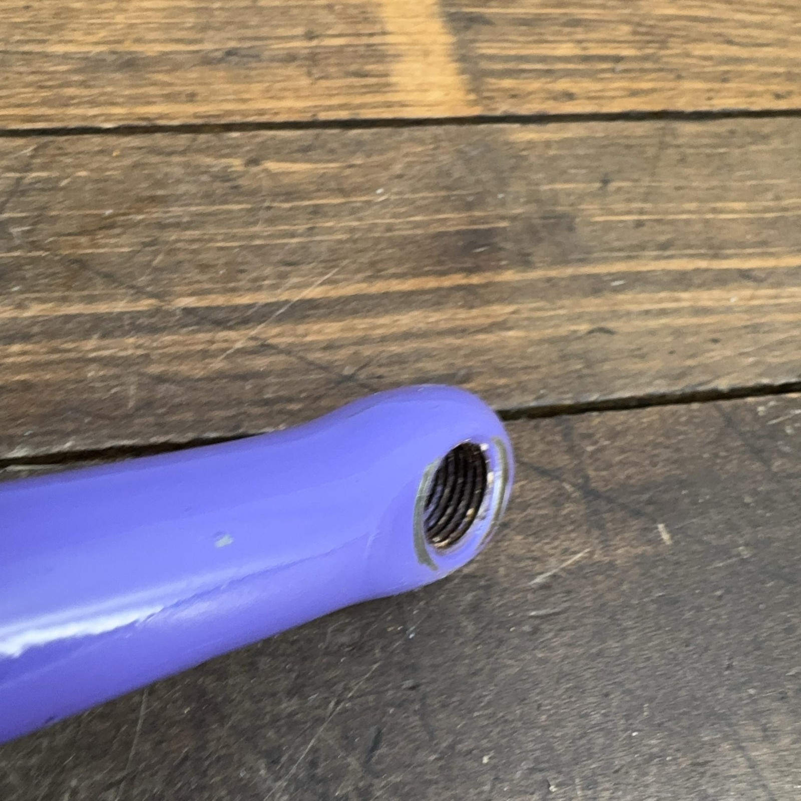 Vintage BMX FReestyle Crank 1pc Old School One Piece Cr-Mo Purple Violet Bent
