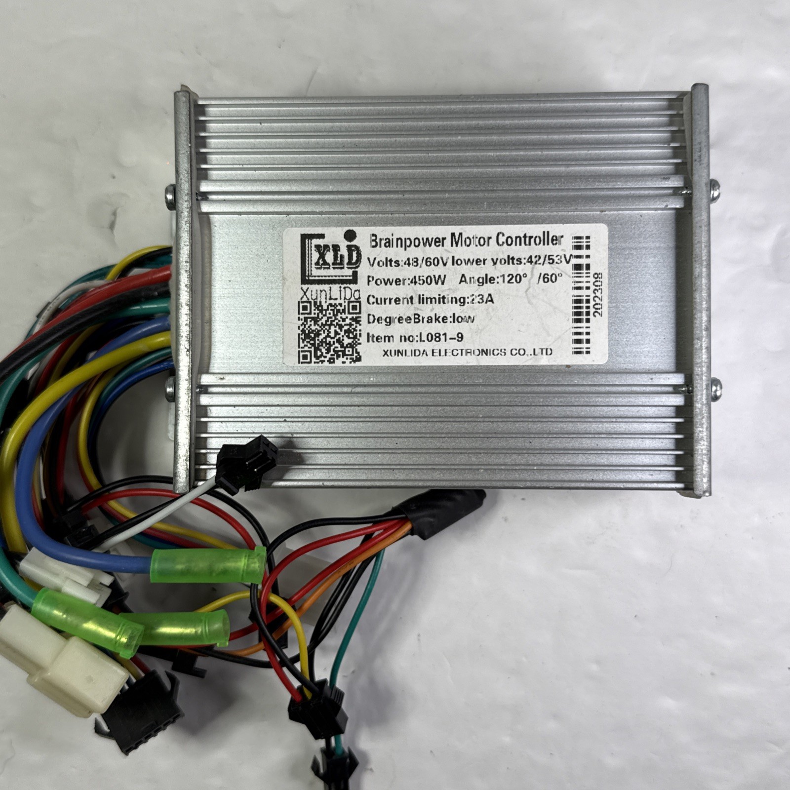 XLD Brainpower DC Motor Controller 48V/60V 450W 23A Brushless E-Bike Scooter
