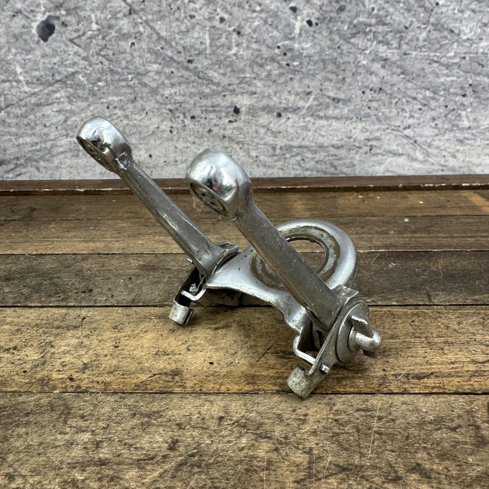 Vintage Schwinn Shifter Set Stem Silver Small S Logo Shift Levers Headset