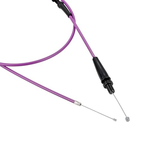 Motorcycle Twist Throttle 7/8″ 22mm with Handle Grip Throttle Cable CNC purple