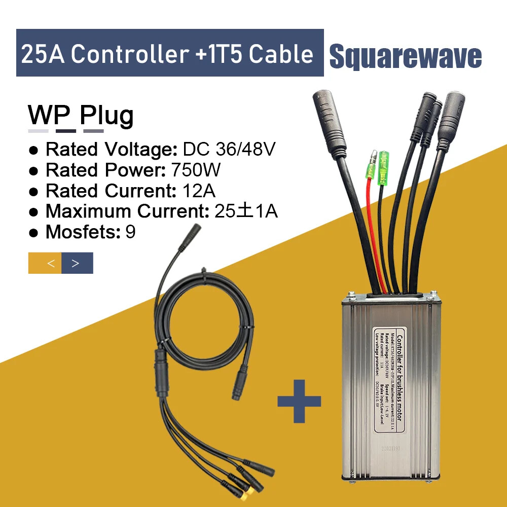 E-bike Controller 36V48V 250W-1000W Squarewave/Sinewave Controller Waterproof