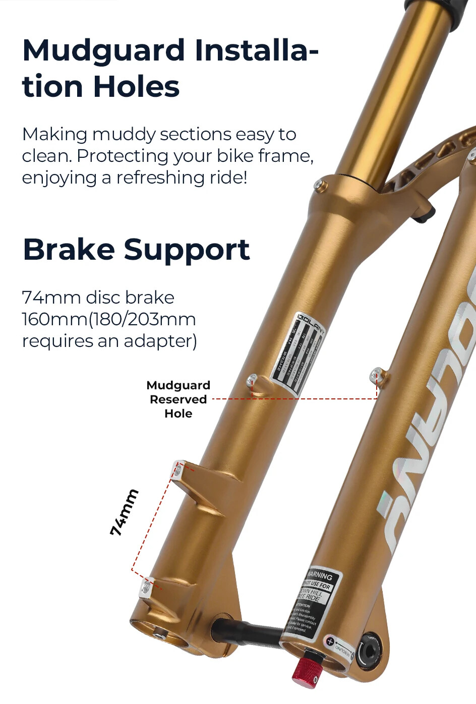 27.5/29Inch Boost Air Suspension Fork 160mm Travel MTB Damping Adjustable Fork