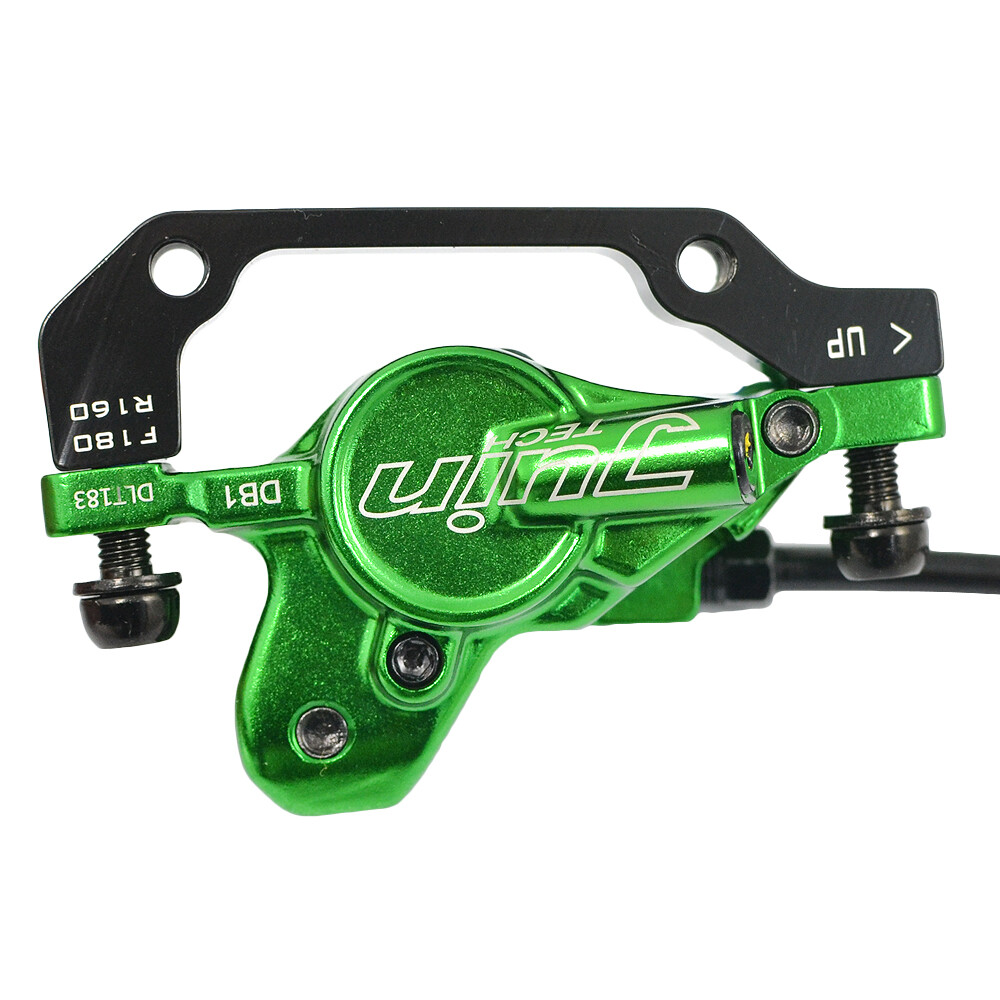 JUIN TECH DB1 MTB E-bike Hydraulic Dual-Piston Disc Brake Set w/160mm Rotor, GN