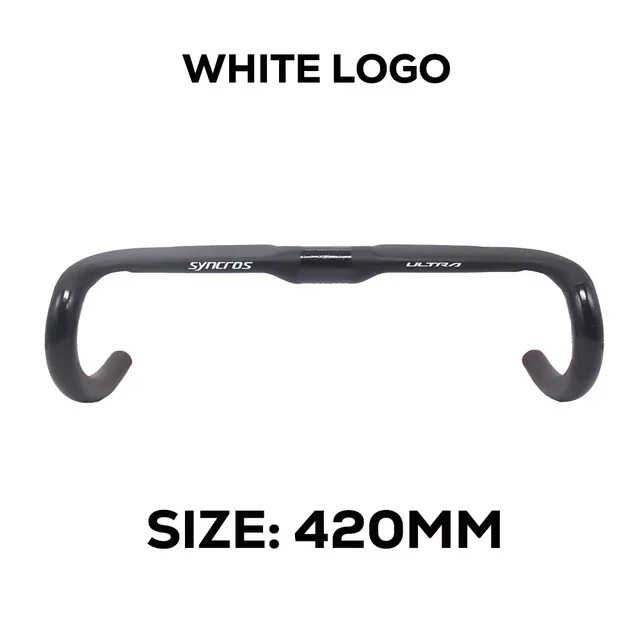 Road Bike Handlebar 380mm/400mm/420mm/440mm Black Matt Fully Internal Routing