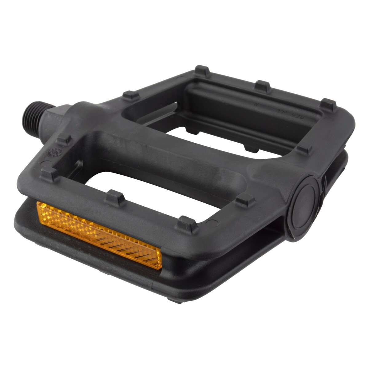Pure Cycles Nylon Platform Pedals 9/16″ Composite In-Mold Traction Pins Black