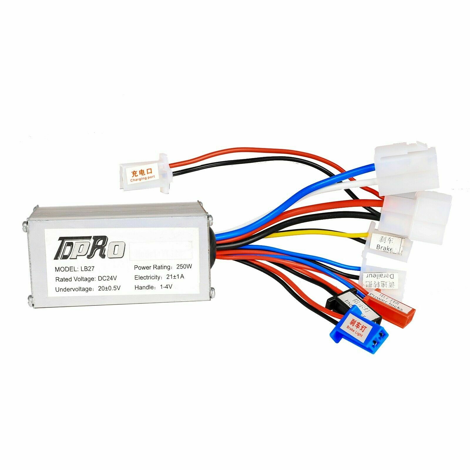 24V 250W Brush Motor Speed Controller Box+Throttle Grip For Scooter E-Bike Razor