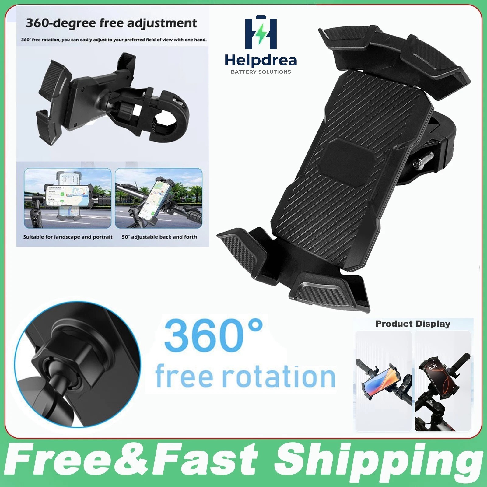 360° Ebike Bicycle Bike Phone Holder Mount For iPhone 15 14 13 12 11 Pro Max 8 7