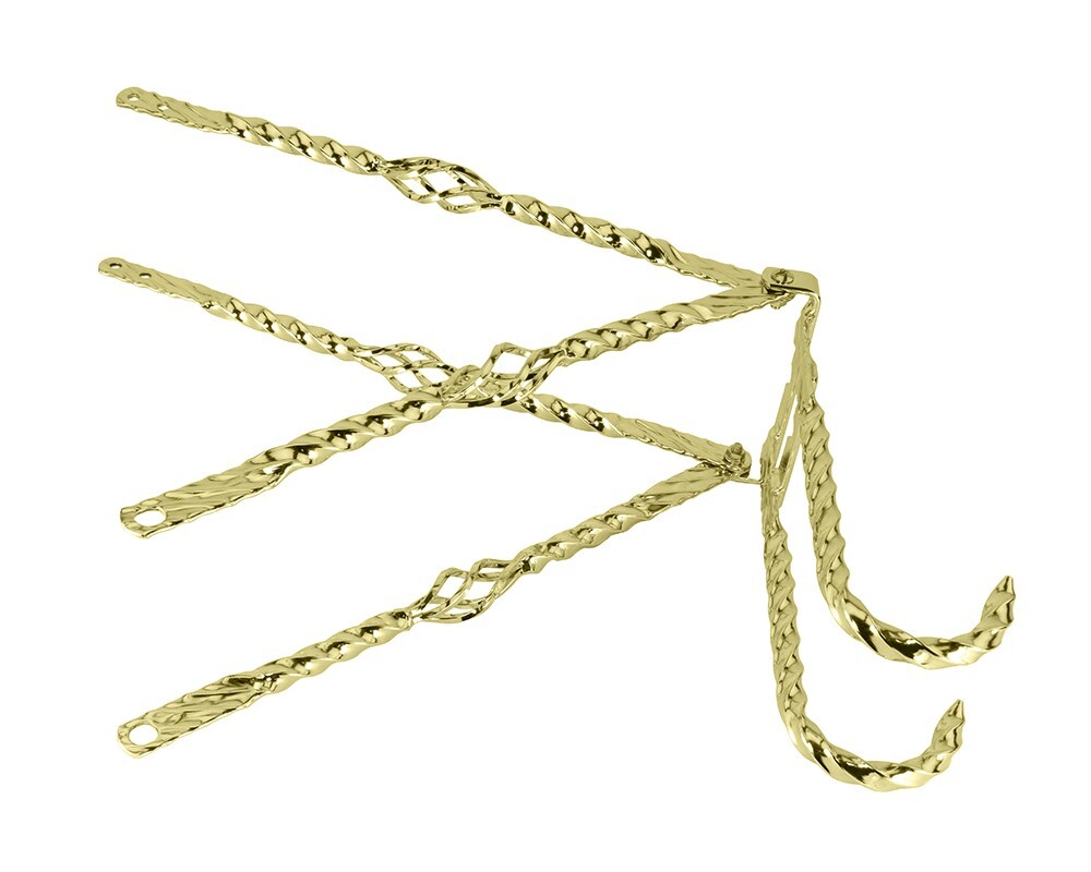 VINTAGE LOWRIDER SQUARE CAGE TWISTED STYLE CONTINENTAL KIT GOLD 26″ BICYCLES.