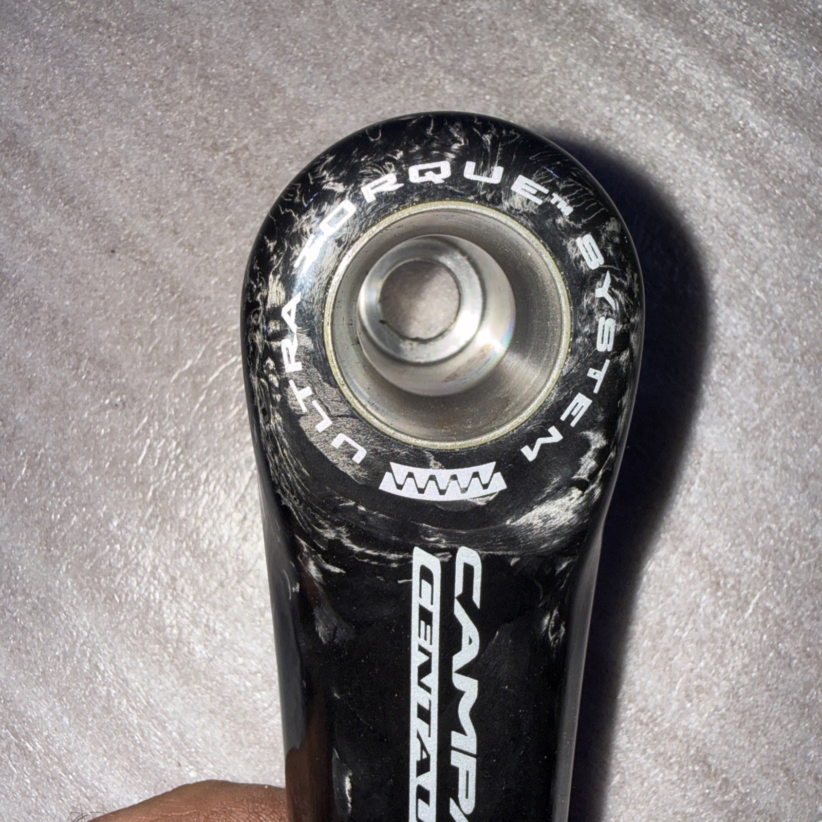 CAMPAGNOLO CENTUAR CT CARBON CRANK 175 DOUBLE 50-34 T 10 OR 9 SPEED W/italian bb