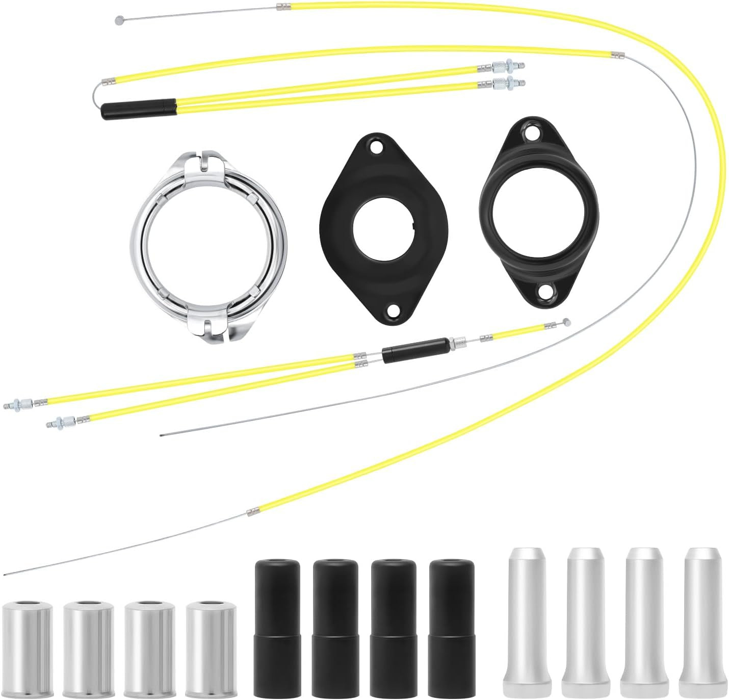 BMX Bike Gyro Brake Cables Front+Rear (Upper+Lower) with Spinner Rotor Complete