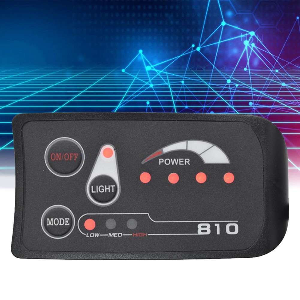 6PIN S810 E-Bike Meter LED Display IP65 36V UART for Electric Bike Electric6721