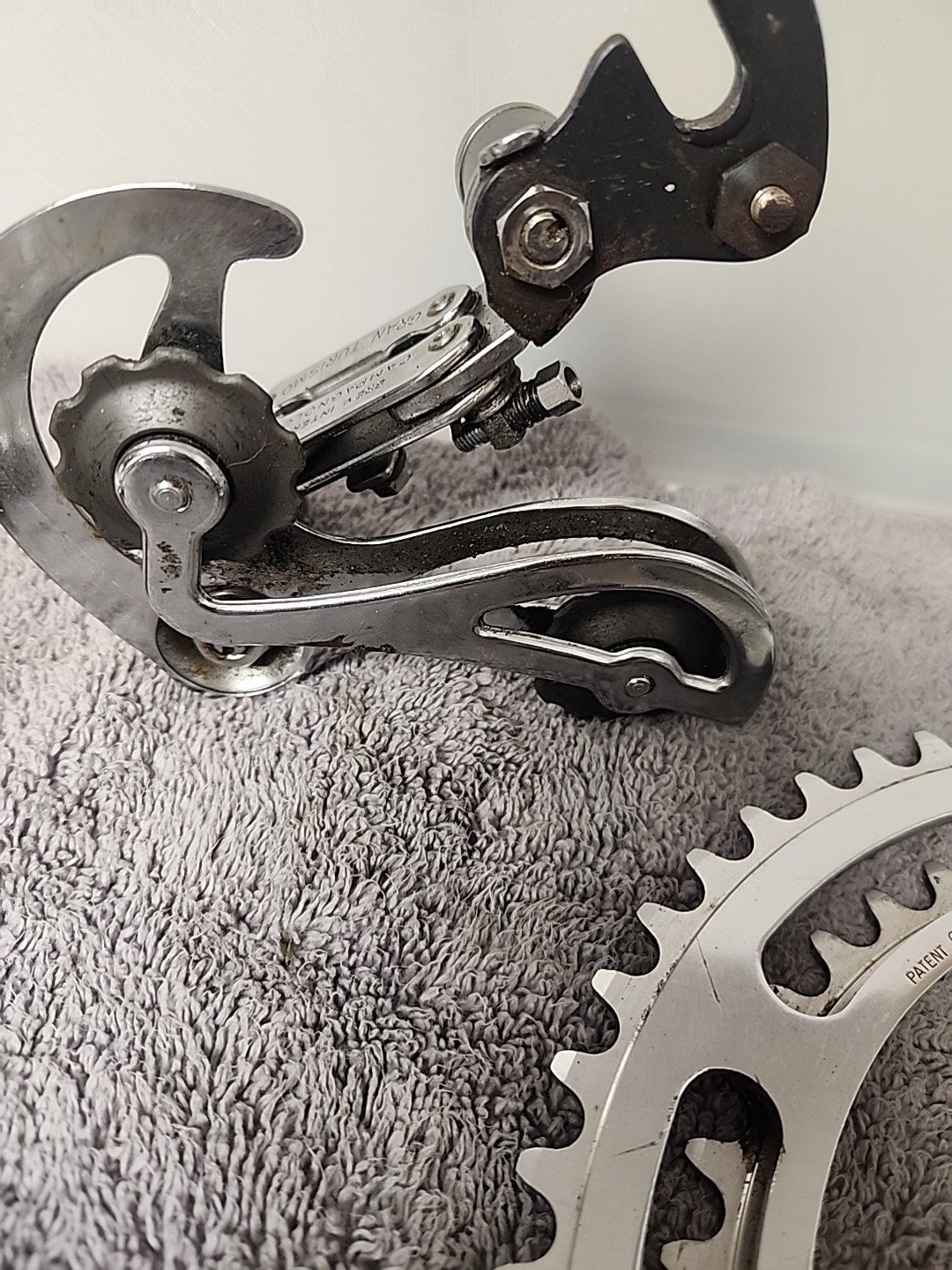 Vintage Rare Campagnolo Gran Sport Crank 3-Arm Steel, Derailleurs And Shifters.