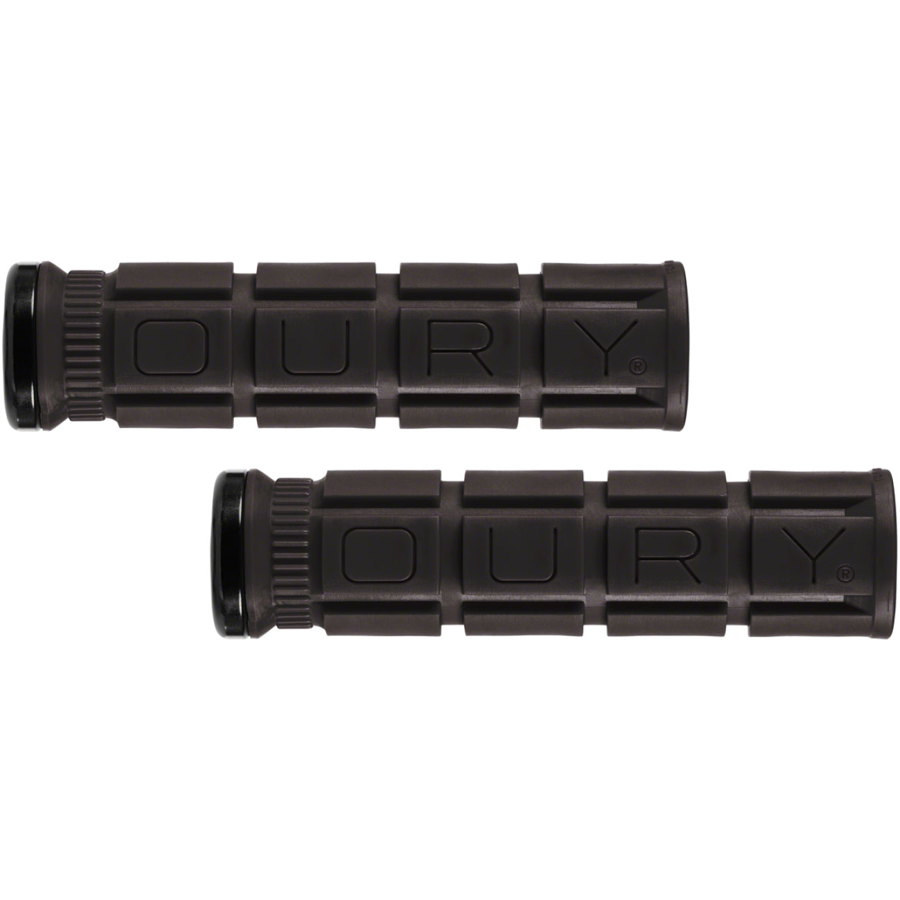 Oury Single-Sided V2 Lock-On Grips Jet Black, Durable Rubber, Easy Install,