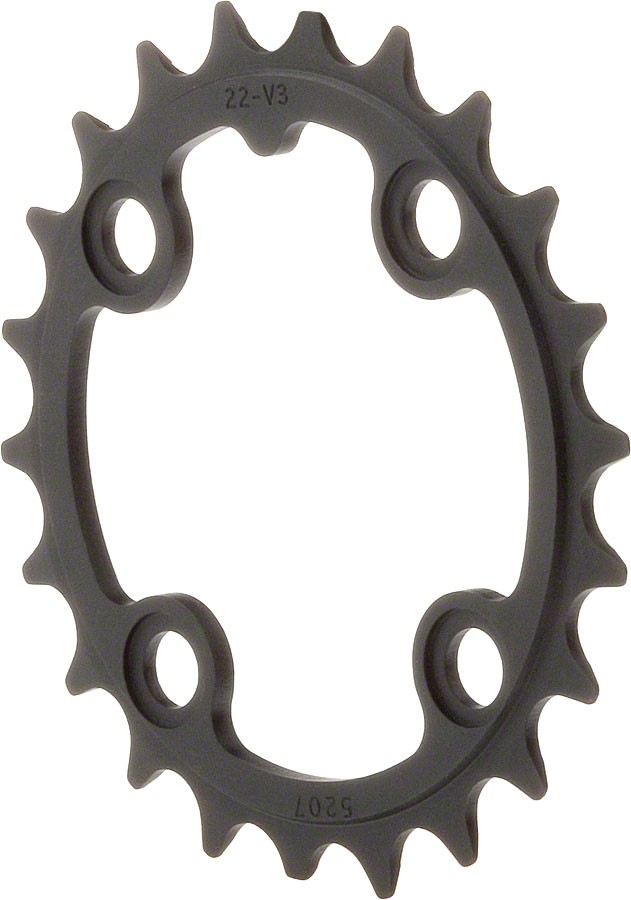 TruVativ Trushift 22t 64mm BCD 8 and 9 Speed and 2×10 Chainring Black Alloy